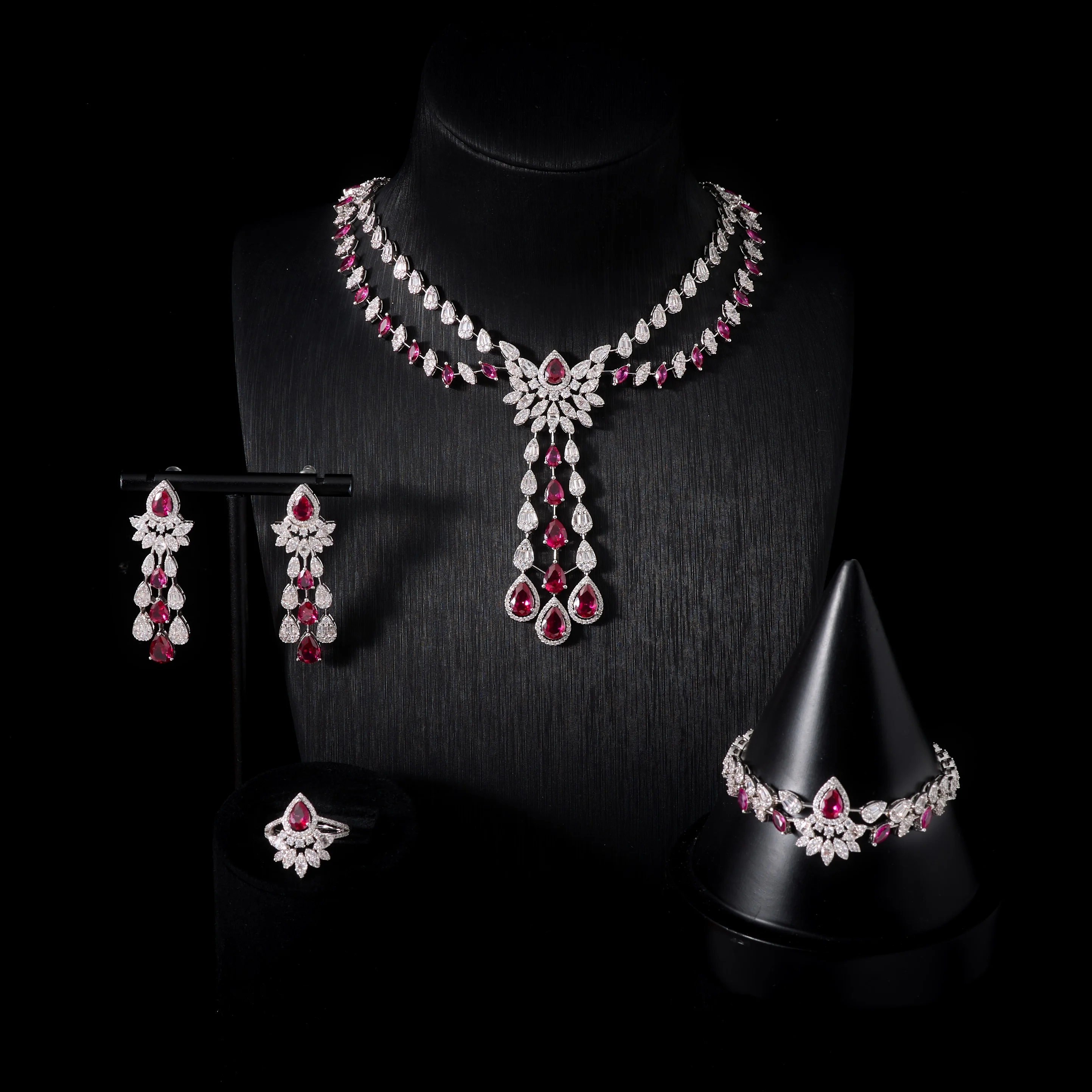 

IN JEWELIFE 00137, комплекты ювелирных изделий и ожерелья для женщин, комплект украшений с кубическим цирконием, Дубай, Саудовская вечеринка, аксессуары для помолвки