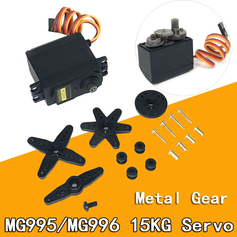 High Torque Digital Servos 13KG 15KG MG995 MG996R 55G All Metal Gear for JR Car RC Model Helicopter Boat Arduino UNO DIY