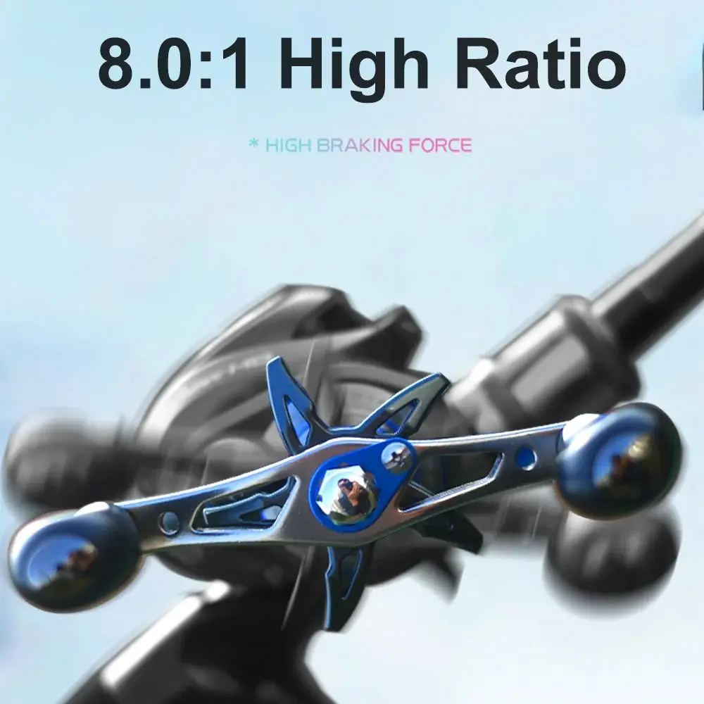 

HISTAR Long Casting 8.0:1 High Ratio 8kg Drag Power 4+1 BB Magnetic Braking Brake Honor Baitcasting Fishing Reel