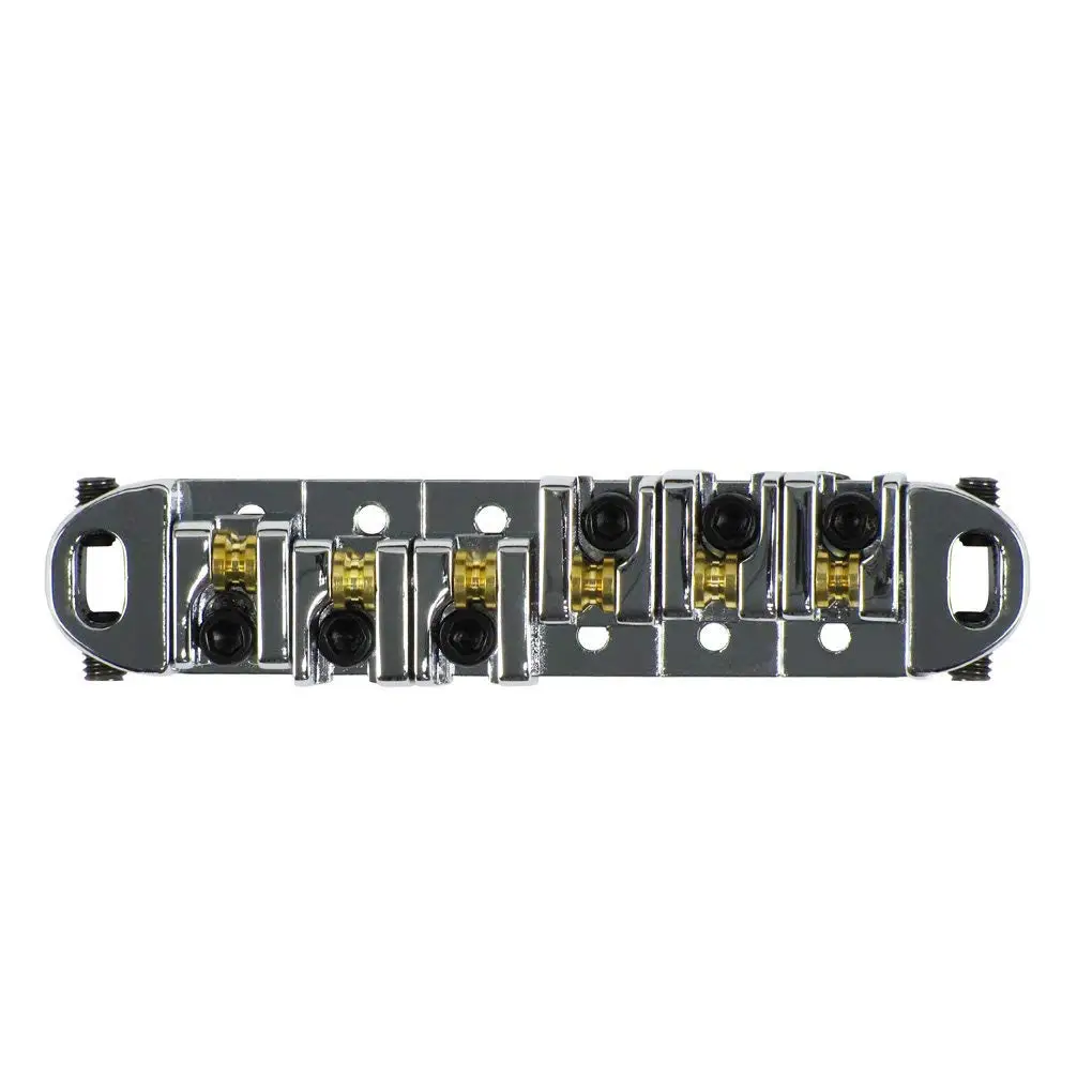 ABHS-chromado metal chapeado rolo sela tune-o-matic ponte para les paul estilo guitarra elétrica substituição