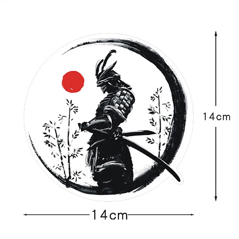 13cm for Samurai Warrior Car Assessoires Sticker Scratch-Proof Sunscreen Decor Camper Windows Graffiti Decal