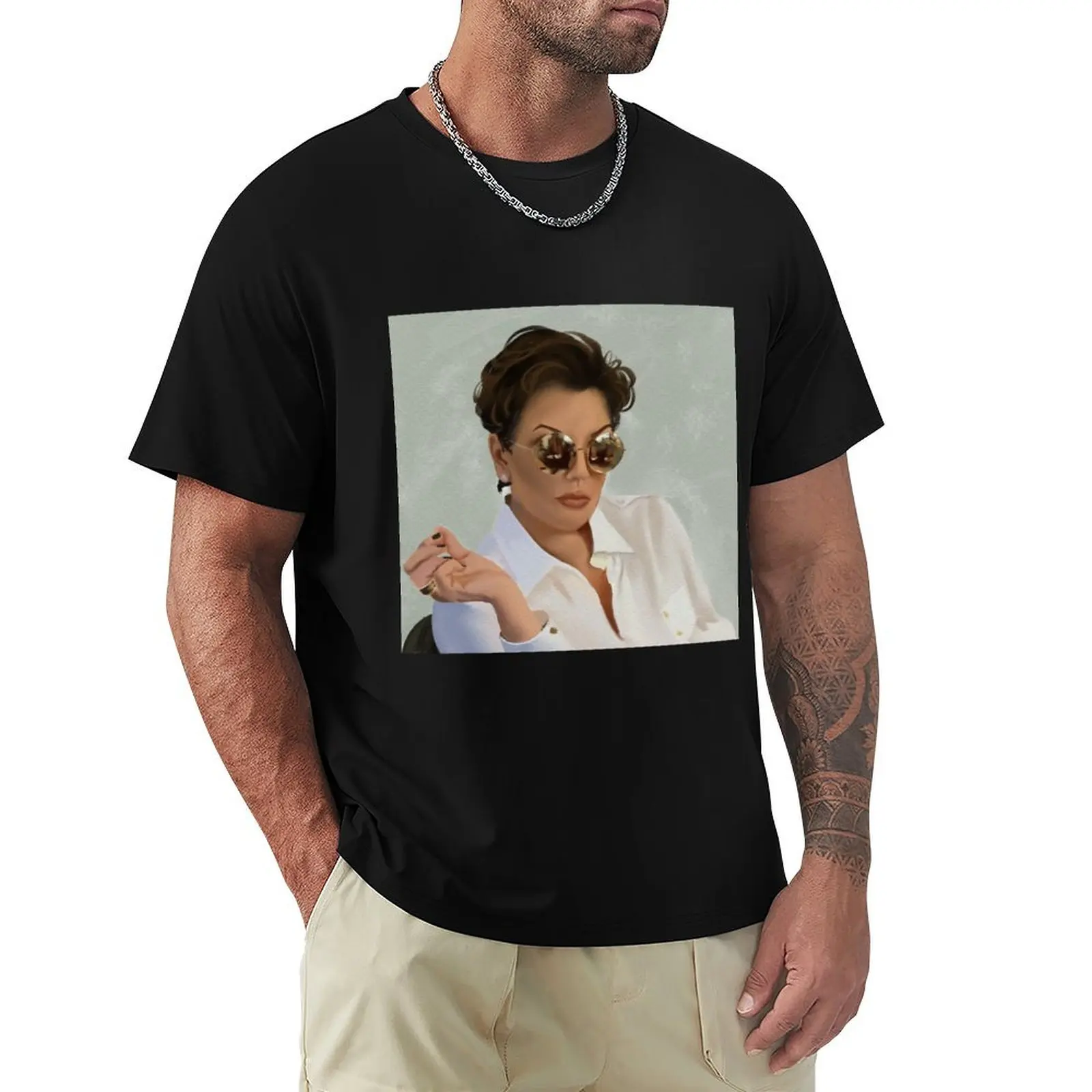 

Kris Jenner T-Shirt Simple Line Art Print Tee