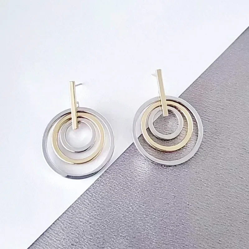 

Exaggerated Earrings Wholesale New Fashion Personality Geometric Circle Earrings Cross-border Trend Ear Jewelry