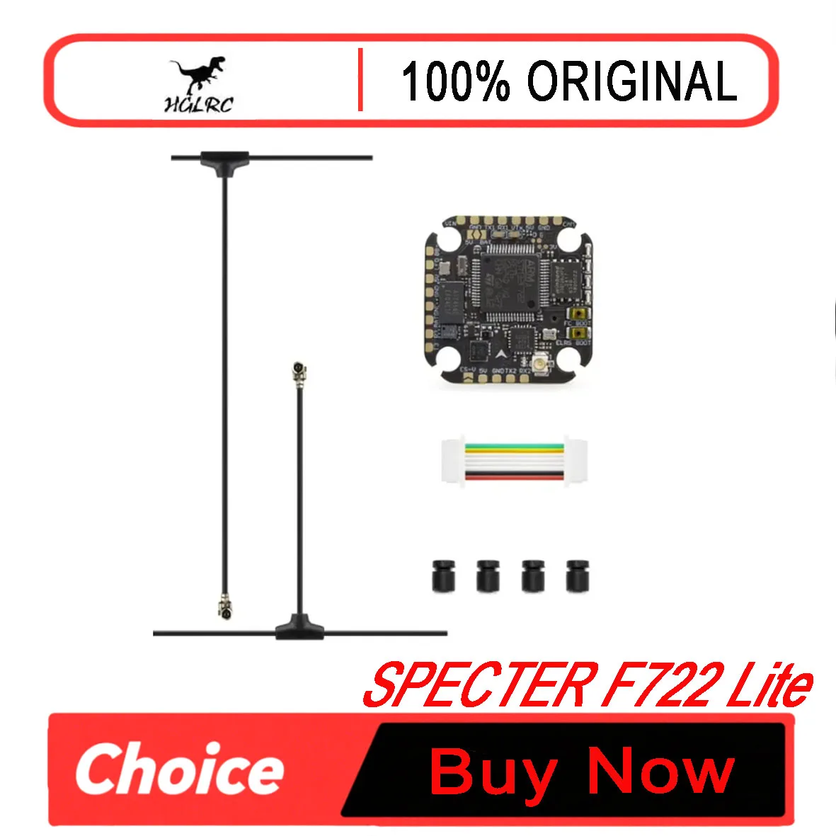 HGLRC SPECTER F722 Lite Flight Controller Built ELRS 2.4G Receiver ICM42688 Gyro AIO FC for FPV Racing Drone Quadcopter Assembly