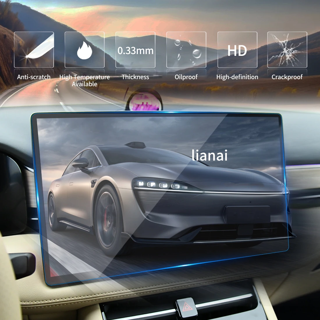 Carplay واقي للشاشة الزجاج المقسى طبقة رقيقة واقية الملاح Aut ملصقات السيارات اكسسوارات For24 LUXEED S7