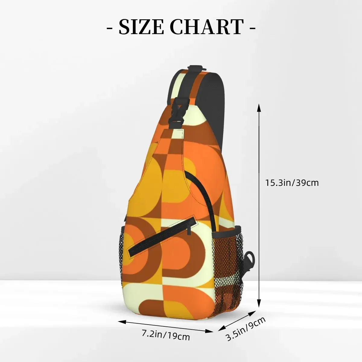 70s Retro Industry Sling Backpack Sling Bag Hiking Traveling Chest Bag Daypack Men Fashion Crossbody Backpack Shoulder Bag Pouch