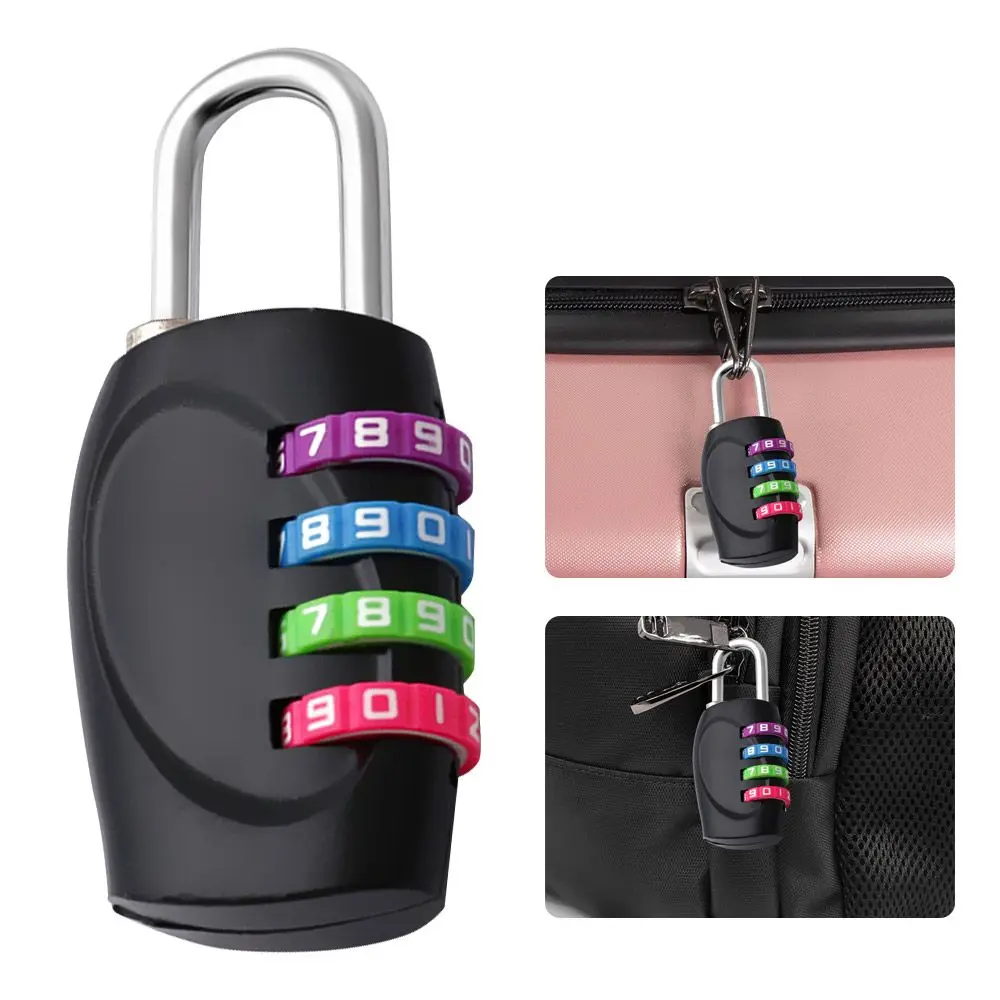 Anti-theft Hardware Accessories Multifunctional Color Padlock 4-digit Number Password Lock Window Door Combination Padlock