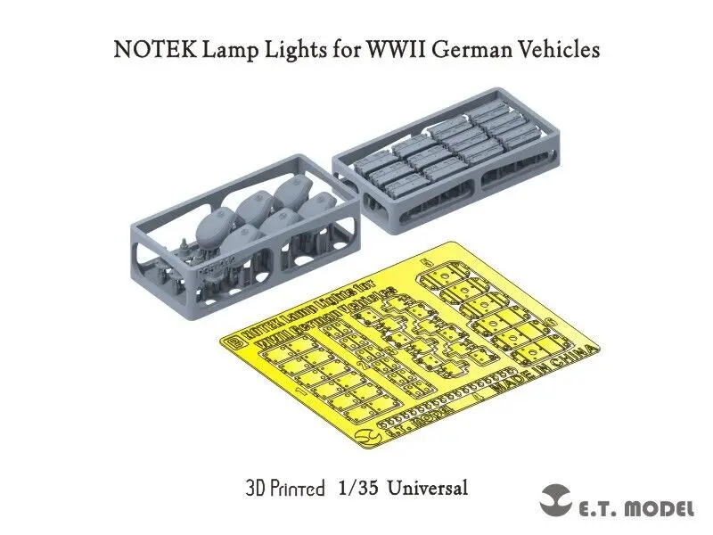 ET model P35-209 1/35 NOTEK Lamp Lights for WWII German Vehicles(3D Printed)