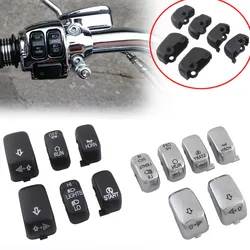 Moto Accessory Hand Control Switch Housing Cap Button Cover Kit For Harley Softail Dyna Sportster 883 1200 VRSC XL XR FLHR FLHRC