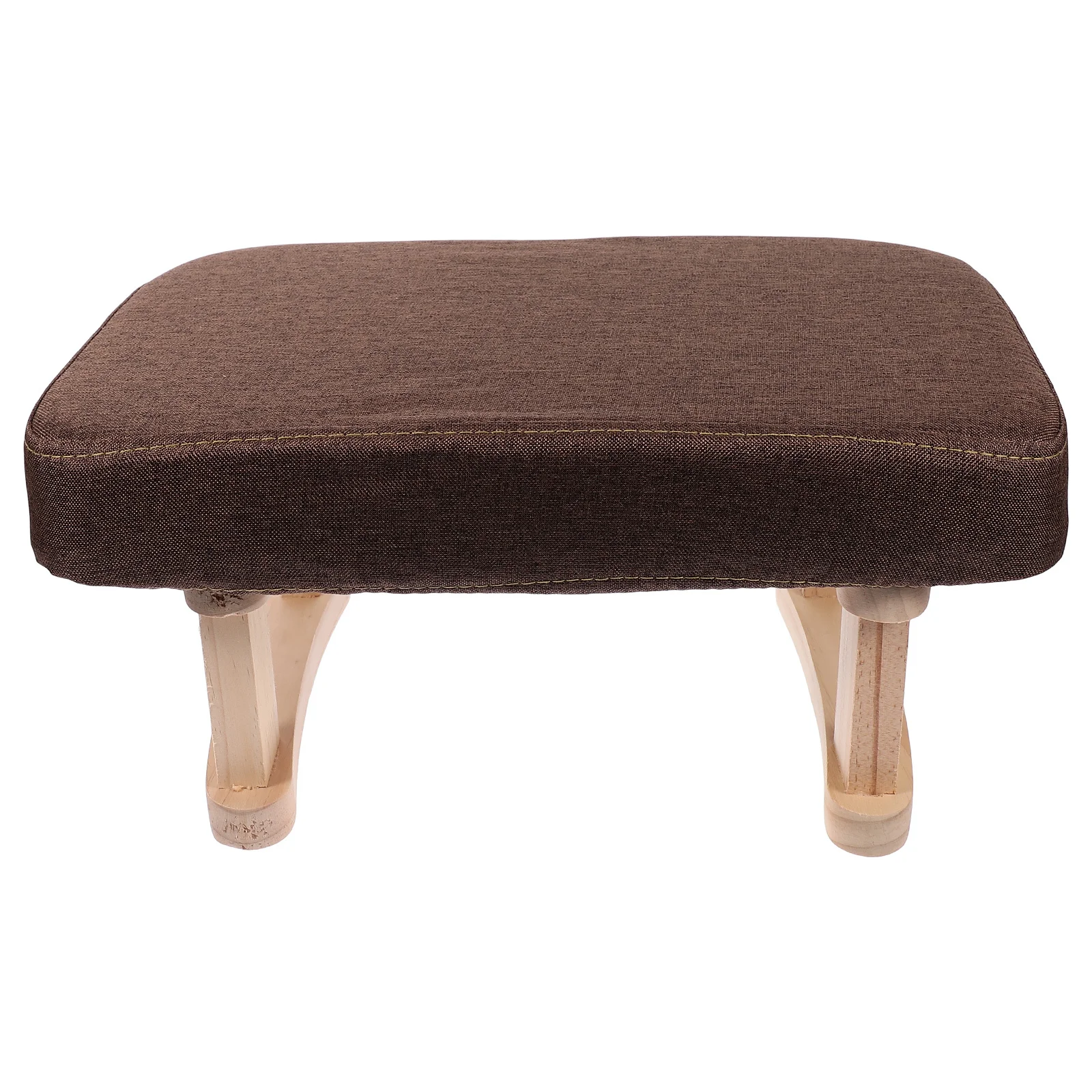

15 Inch Small Footstool For Bedroom Wooden Shoe Bench Step Stool Living Room Modern Foot Rest Under Desk Brown