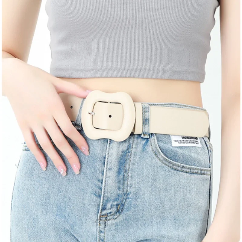 1pc Korean version Candy-Colored Style High Quality PU Leather Women Belt For Women With Jeans And skirt Accessories Waistband