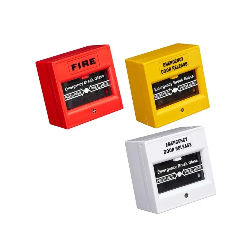 Resettable Green Break Glass Fire Alarm Exit Emergency Door Release Button Fire Alarm Push Button for Alarm System