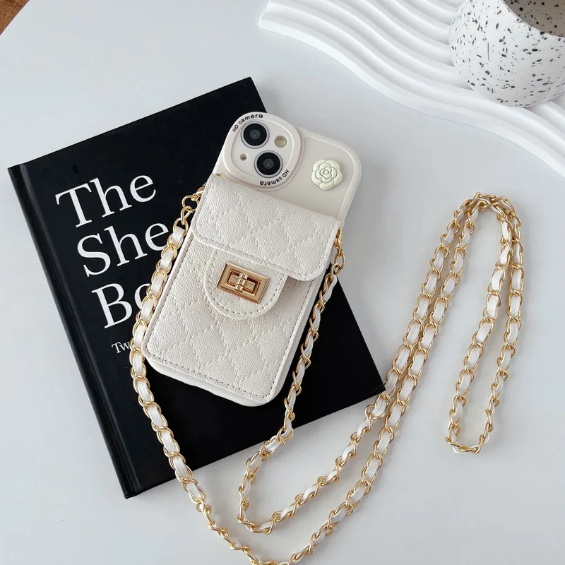 Apple 14Pro crossbody rope wallet phone case card holder for Please contact the customer to select the applicable model