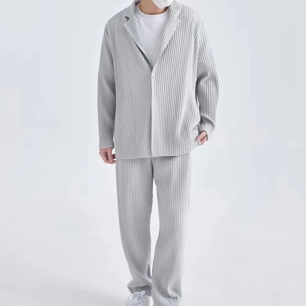 eated Long-sleeved Blazer Collar Jacket Men's 2024 Spring Senior Sense of Loose Casual Suits Japanese Clothing