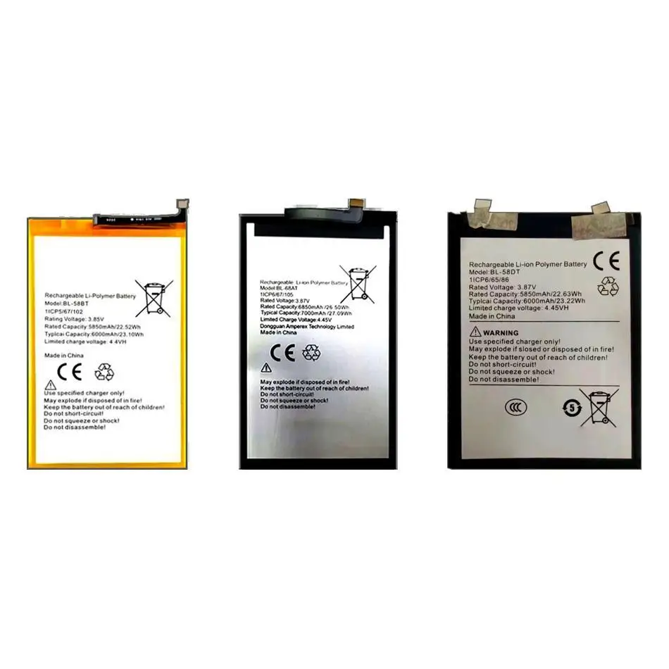 

Mobile Phone Battery Stable BL-58BT BL-58DT BL-68AT 6000-7000Mah For Tecno LC7 6 Pova LD7 2 4 Pro