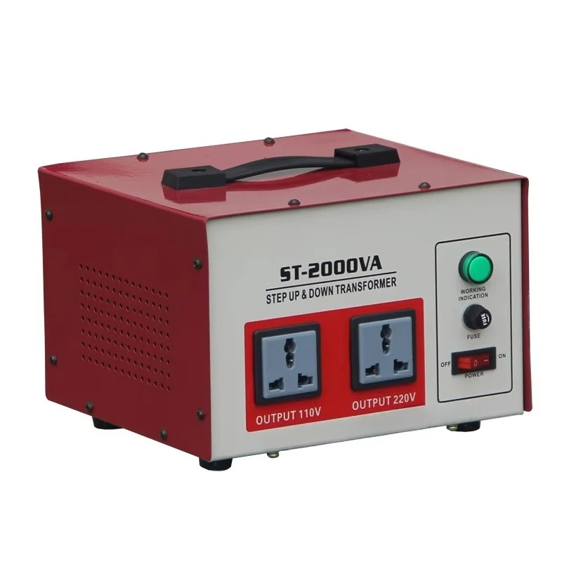 ST-1000VA Hot Sale Automatic Single Phase Copper SVC Switching Voltage Regulator 220V/110V Step-up&Down