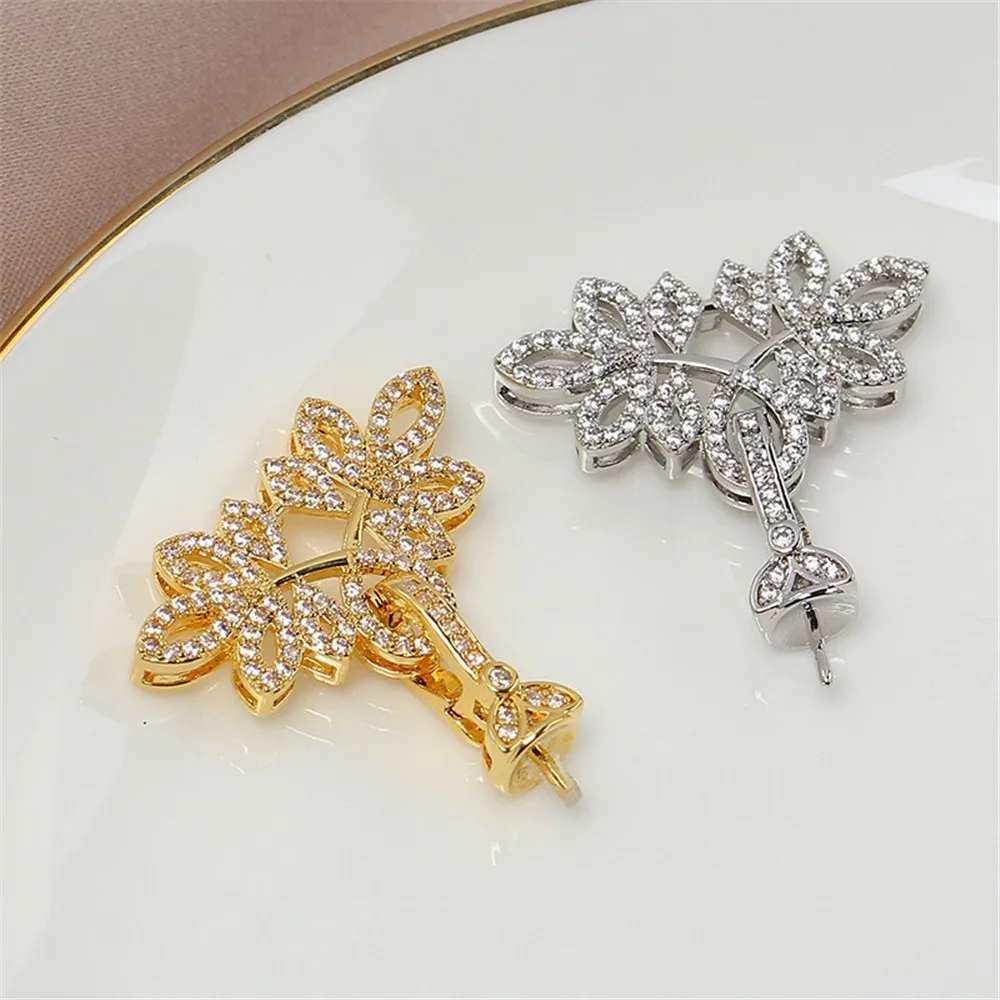 14k Gold Plated Pins Bail Top Drilled Beads End Caps Pendant Charms Connectors for DIY Jewelry Making Pearl Pendant Setting