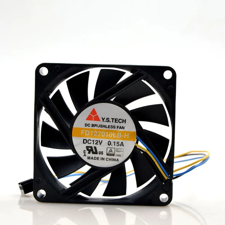 

Y.S TECH FD 127010 LB-H DC 12 В 0,15 А 70x70x10 мм 3-проводной охлаждающий вентилятор для сервера