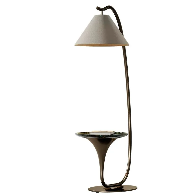 Italian light luxury natural marble corner several body floor lamp c