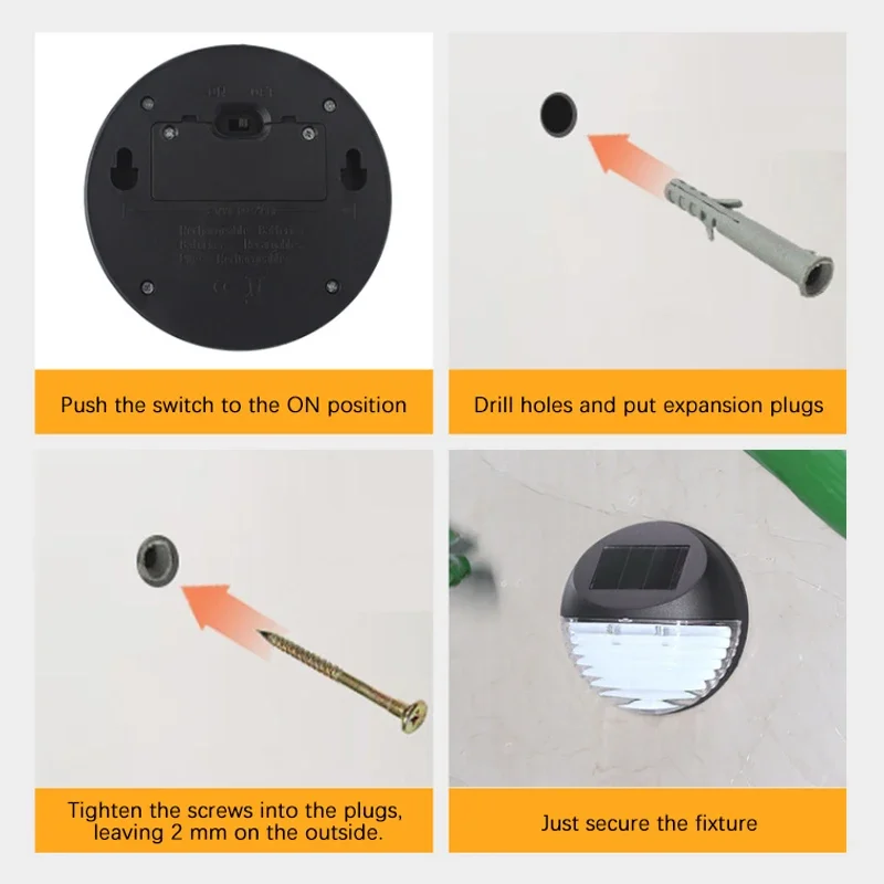 16Pcs LED Solar Fence Light Outdoor Waterproof Garden lampada da parete solare per scale Step Fence Yard Pathway Decoration Lighting Lam