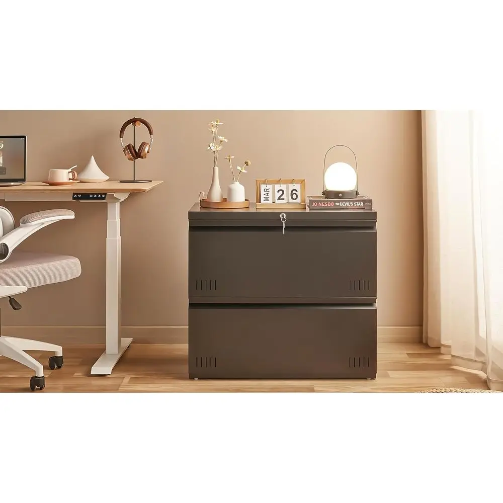 Metal ile Cabinet with Lock, 2 Der Lateral ile Cabior Home Oice, Printer Stand, Heavy Duty Oice Storage Cabinet or A4/Letter/Leg