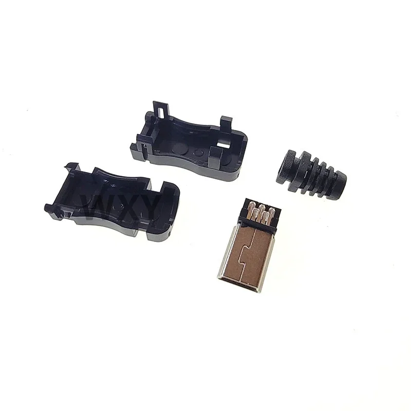 10Pcs Mini USB Male 5Pin Soldered Plug DIY Data Cable Accessory Interface with Plastic Casing Mini USB Connector USB Socket