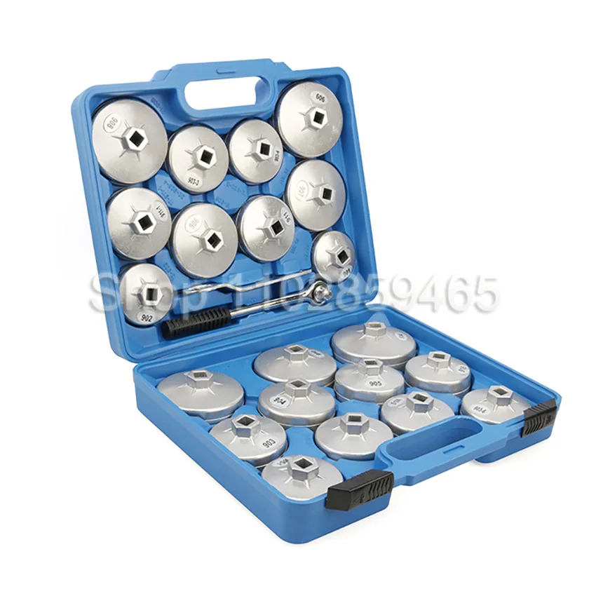 23Pcs Alloy Cup Type Oil Filter Cap Wrench Removal Set For Ford BMW AUDI VW Toyota