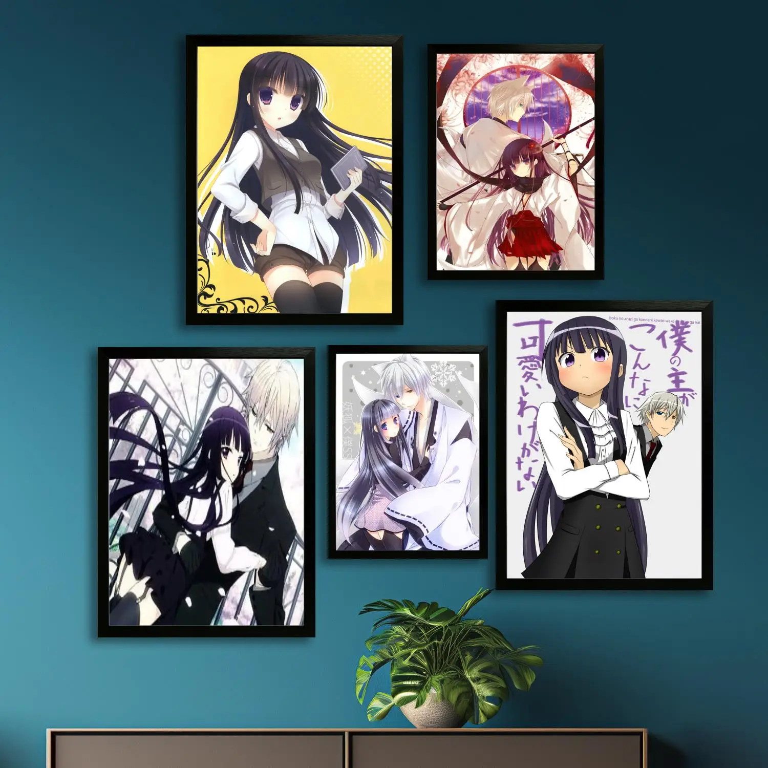 Póster artístico en lienzo de dibujos animados de inu x boku e arte de pared, impresión de imágenes, familia moderna, decoración de dormitorio, carteles, pintura decorativa