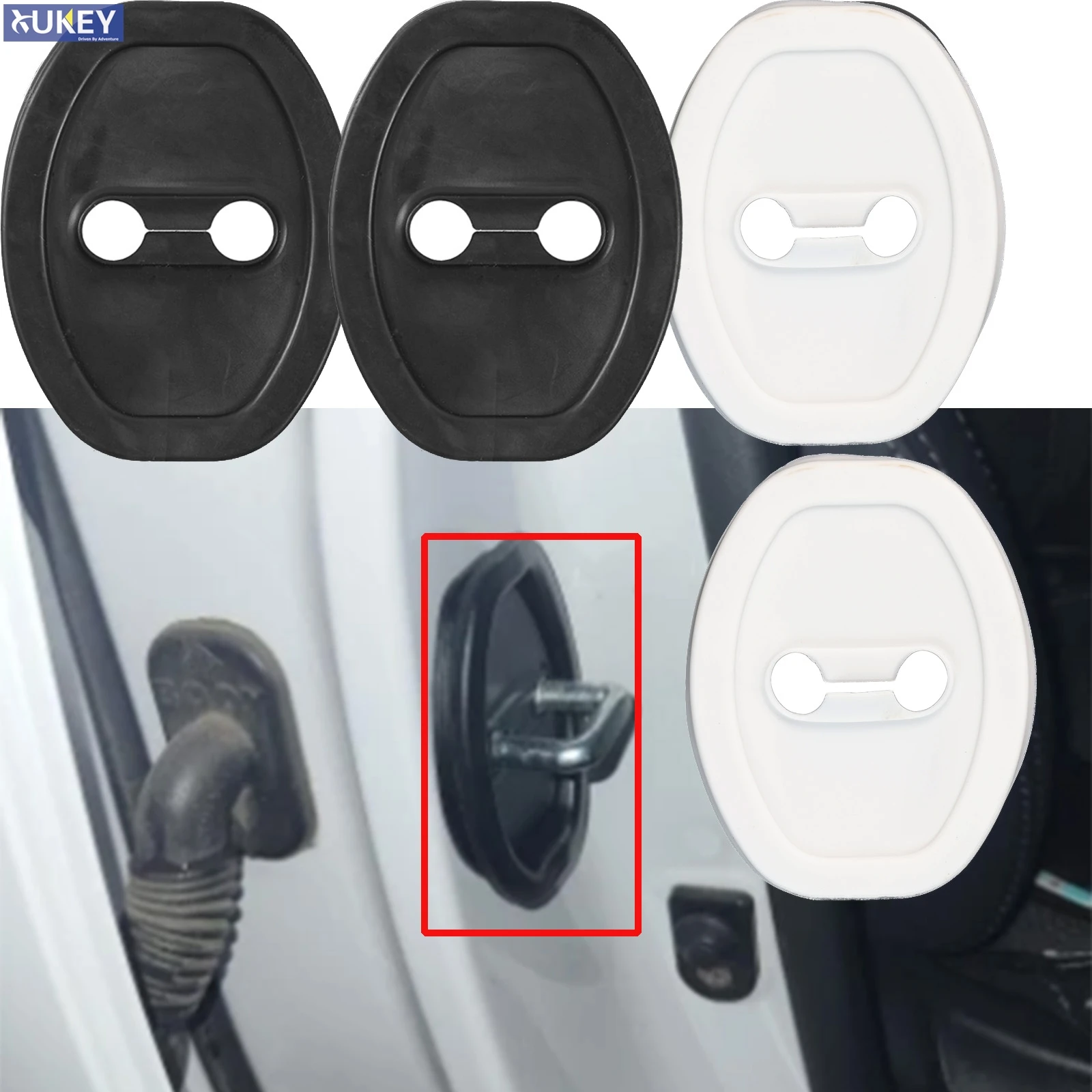 4X Autodeurslot Beschermhoes Universele Siliconen Deur Schokdemper Mute Demping Kussen Verdikte Anti-collision Pad