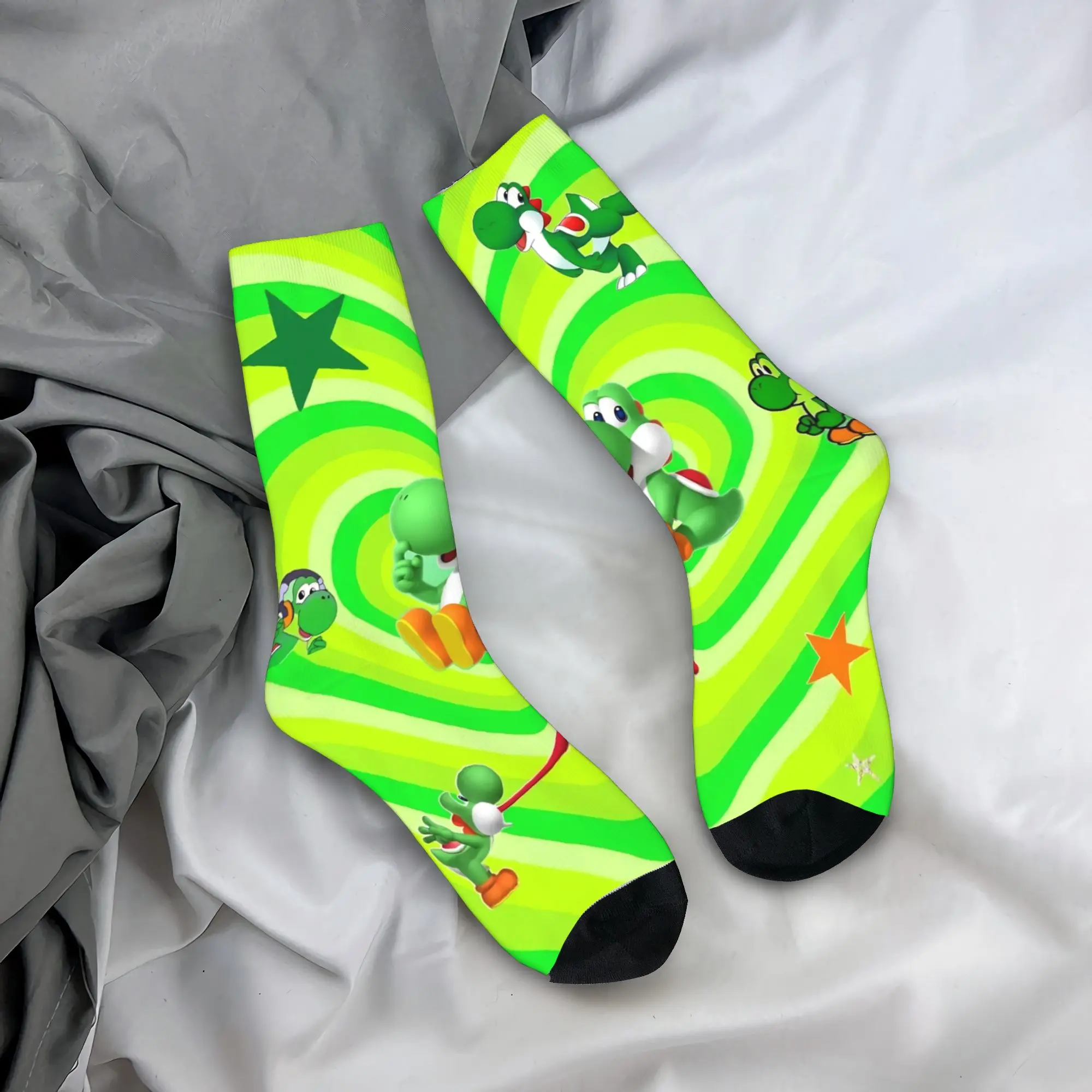 Yoshi jeu Marios chaussettes hommes femmes Polyester chaussettes décontractées nouveauté printemps été automne hiver moyen Tube chaussettes cadeaux