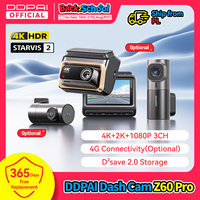 2025New DDPAI 4K Dash Cam Z60 Pro Support Front and Rear Interior Car Camera SONY STARVIS2 678 Sensor 5GHz Wi-Fi ADAS 4G Car DVR