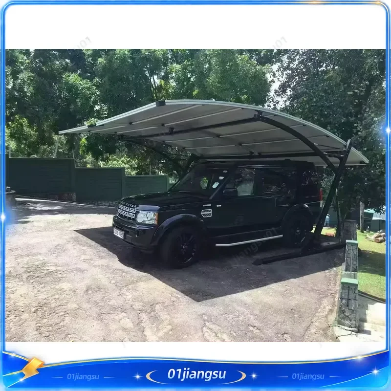 Steel Double Carport Modern High Quality PVDF Membrane Outdoor Shelter PVC Roofing Heavy Duty Garage Canopy Parking Shed