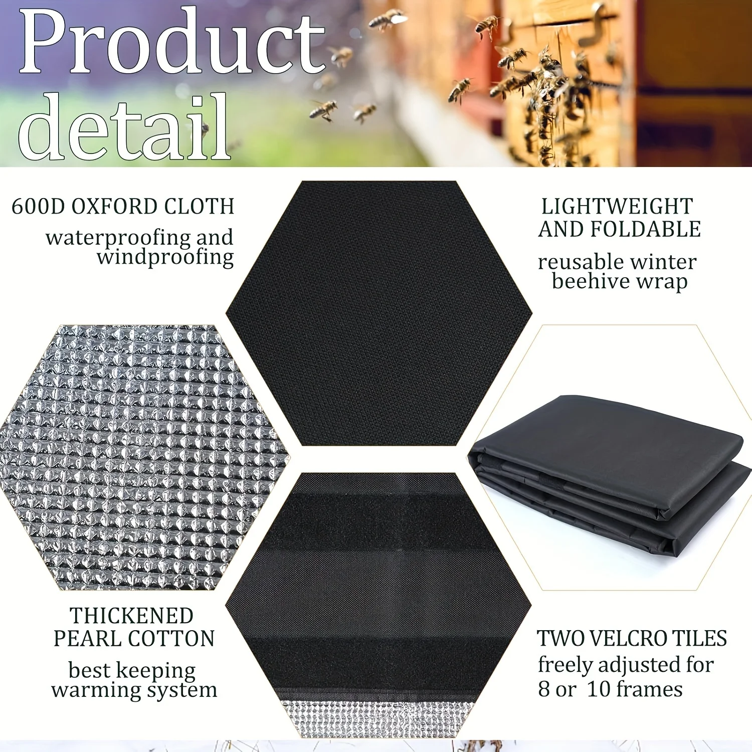Picture 6: Adjustable Insect Box Insulation Cover for 8 Beehives Waterproof Windproof Reusable Beekeeping Equipment
