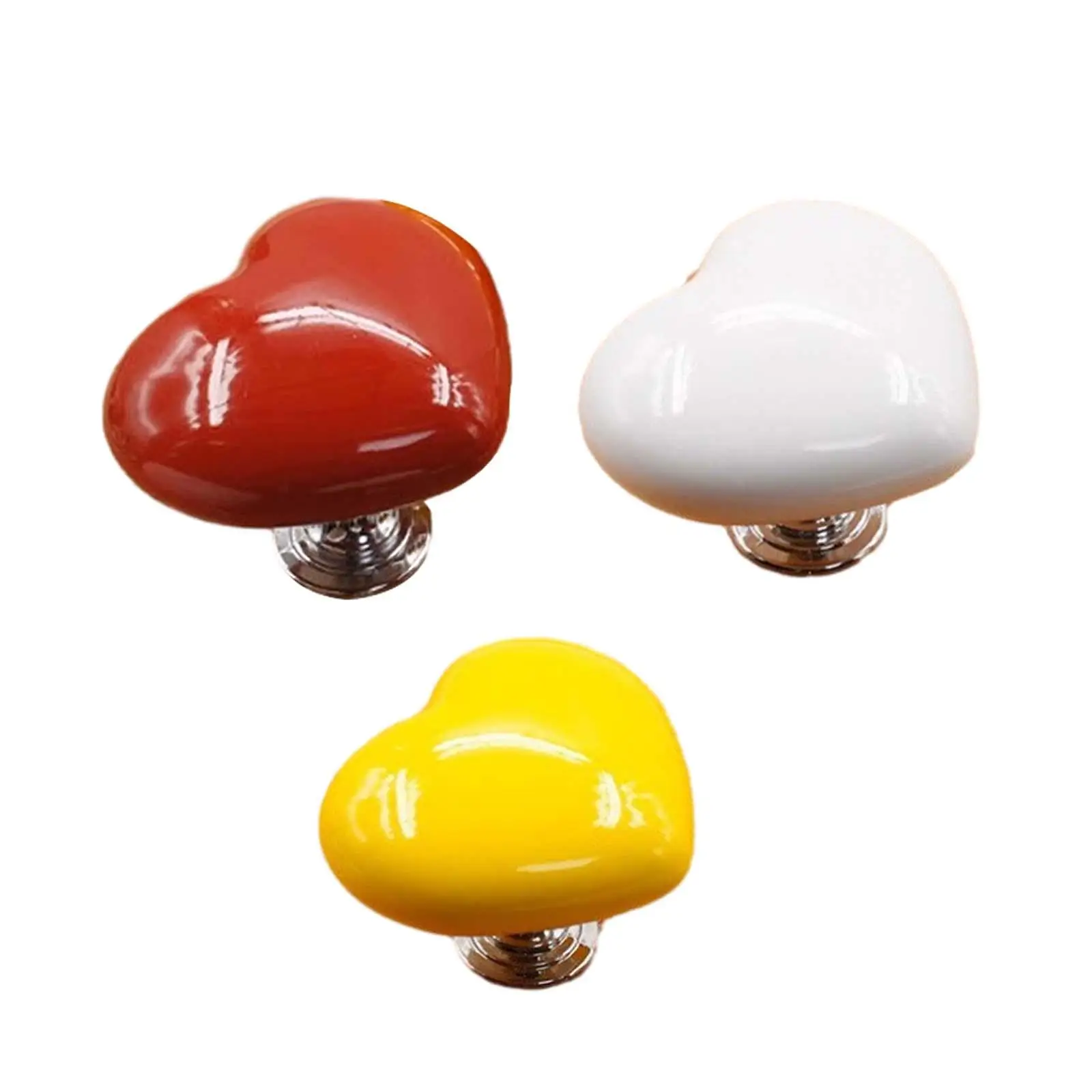 3x Heart Shaped Toilet Press Button Toilet Press Tool, Lovely Portable Unique Toilet Tank Button for Home Bathroom