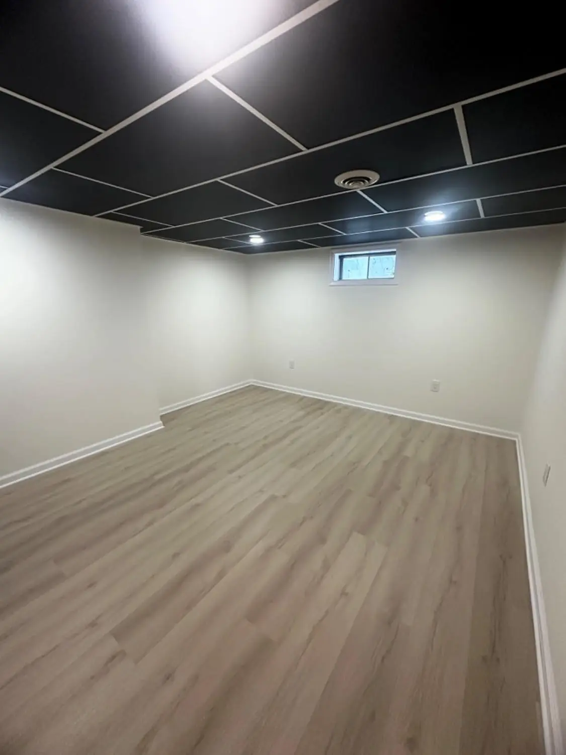 Black Ceiling Tiles 2ft x 4ft,Smooth PVC Ceiling Panel - Waterproof,Fire-Rated,No Breakage - Decor Coverings 24 x 48in - 10 Pack