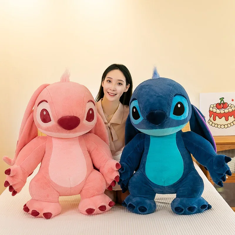 Disney Lilo and Stitch Plush Toys Anime Plushie Stich Dolls Kawaii Cartoon Angel Pillow Soft Stuffed Gift Children Christmas