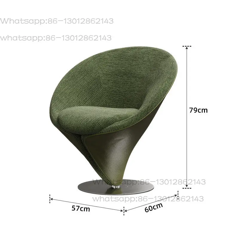 

Retro Sofa Chair Creative Luxury Rotating Leisure Chair Home Living Room Bedroom Art Furniture Dressing Table Stool Ornaments