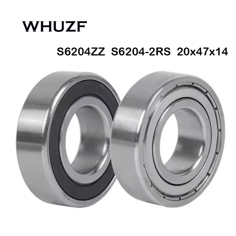 

2PCS S6204ZZ S6204-2RS Stainless Steel Deep Groove Ball Bearing 20*47*14 mm 6204 S6204 -2Z 2RS 20x47x14mm bearings