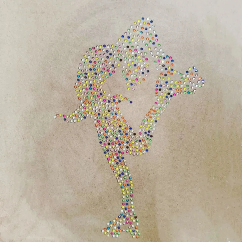 

Skate Girl sticker hot fix rhinestone transfers iron on transfers motif designs iron on transfer applique patches cap bag