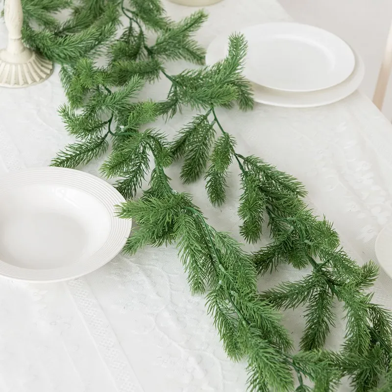 72 Mesh-Kiefernnadeln, künstliche Pflanzen, Weihnachtsbaumdekoration, Grasranken, Spieße, für Garten, Zuhause, Hochzeit, Fotografie-Requisiten – Detail 17