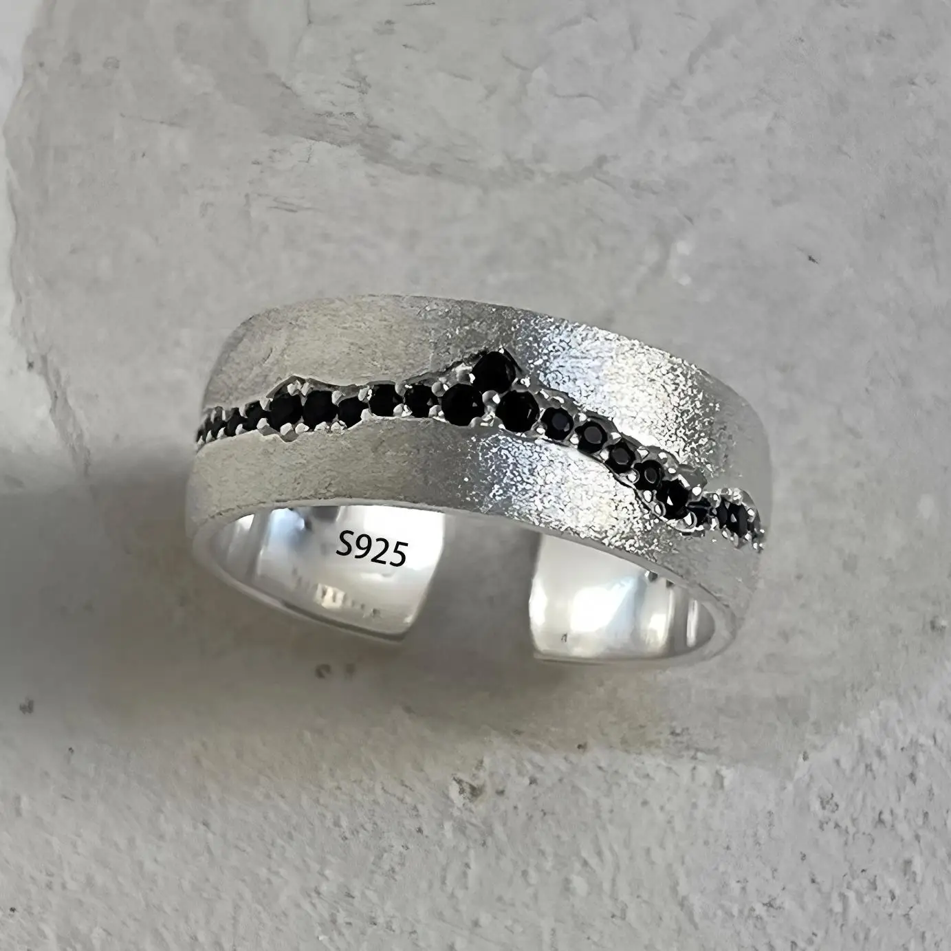 925 Sterling Zilveren Ketting Knoop Ring Voor Vrouwen Wrap Brede Band Rock Geometrie Punk Sieraden Gift Groothandel Dropshipping