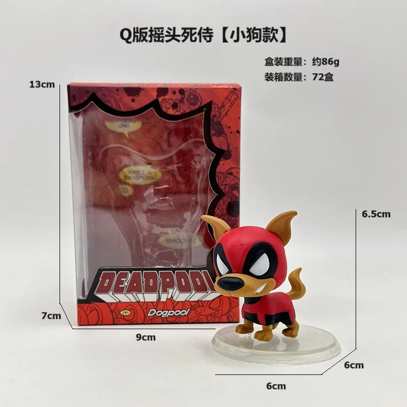 Deadpool dogpool kidpool figura de ação anime dos desenhos animados bobblehead modelo brinquedo ornamentos carro mesa decoração coleção presente aniversário criança