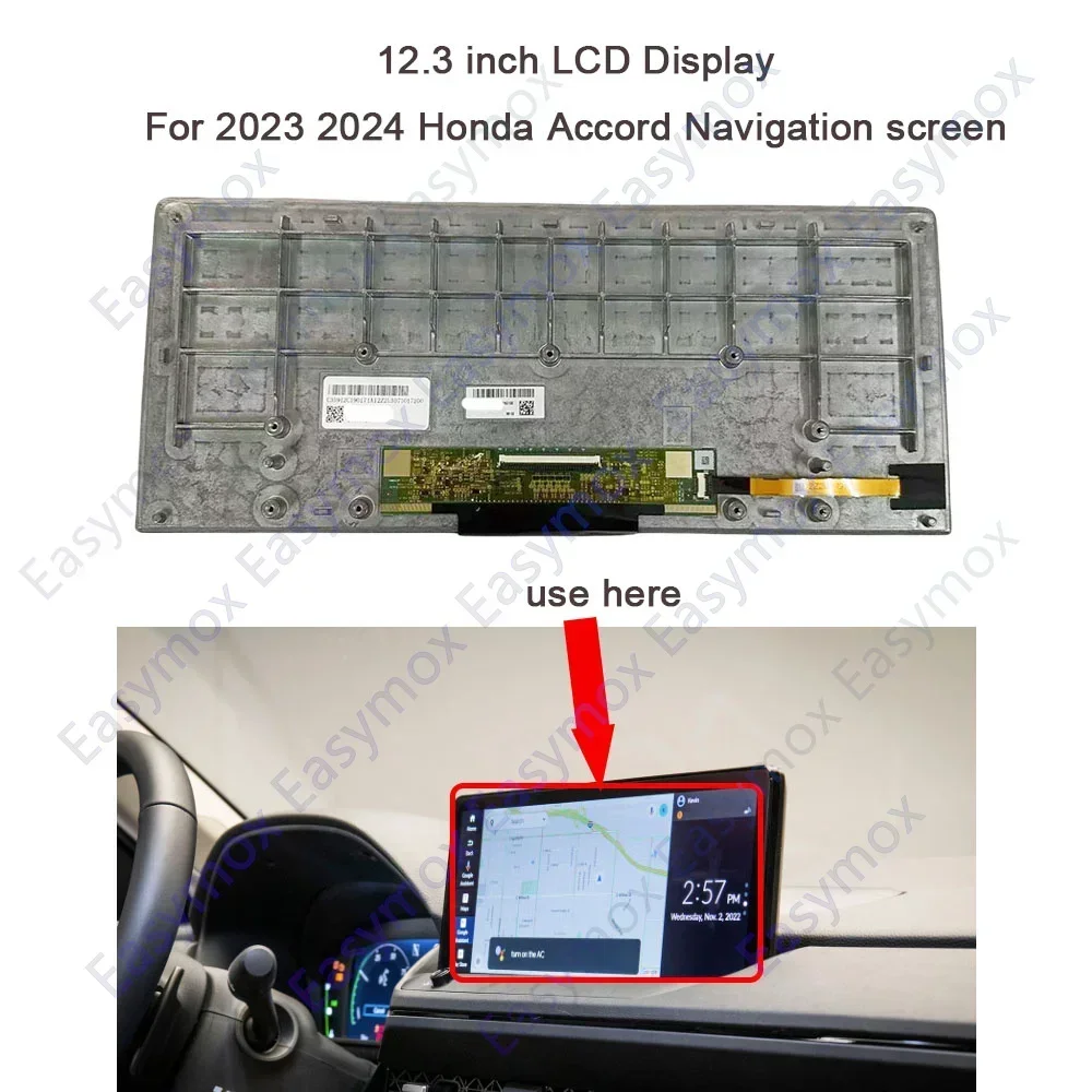 

Touch Screen LCD Display for Honda Accord Hybrid Sport/ EX-L/ Sport-L/ Touring 2023 2024 Media Navigation Screen 8A700-30A-A21