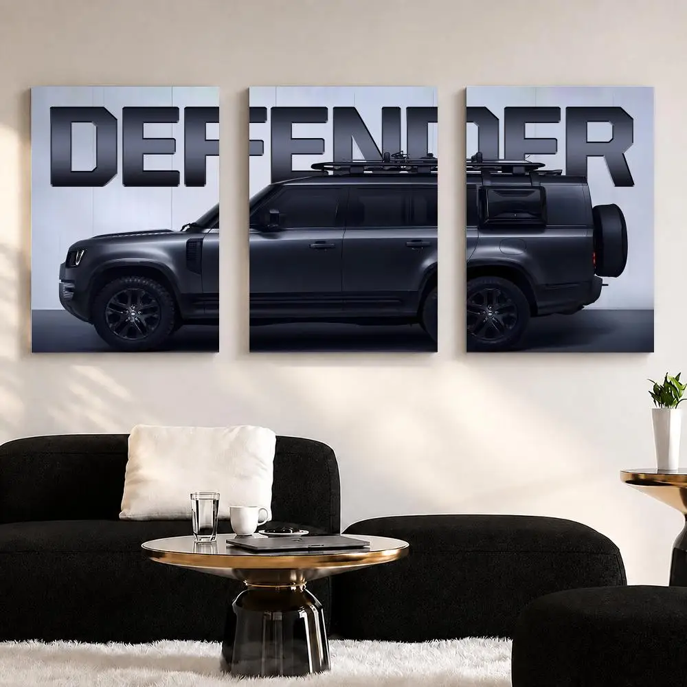Defender Off-Road Car Framed Wall Painting Ready to Hang Canvas Poster for Bedroom Living Room Hallway Home Decor Gift