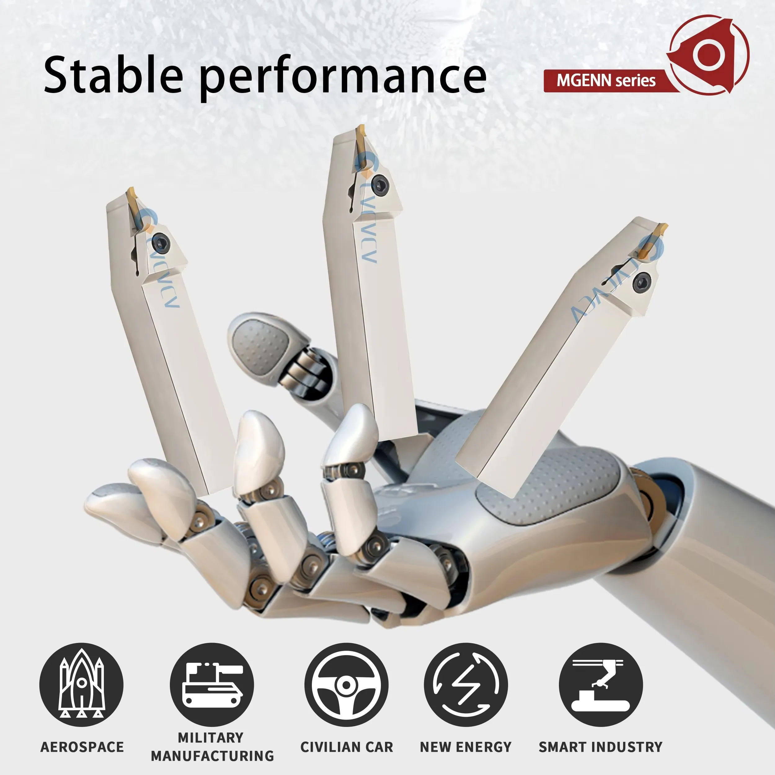 MGENN 2020/2525-2T6/3T7/4T7/5T7/6T10 Spring Steel Anti-Seismic Numerical Control Slotting Knife Rod Short Blade Slotting Holder