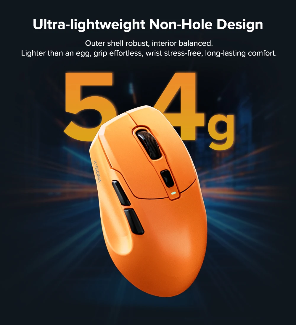 KYSONA Uranus Pro Lightweight Wireless Gaming Mouse - 26000 DPI