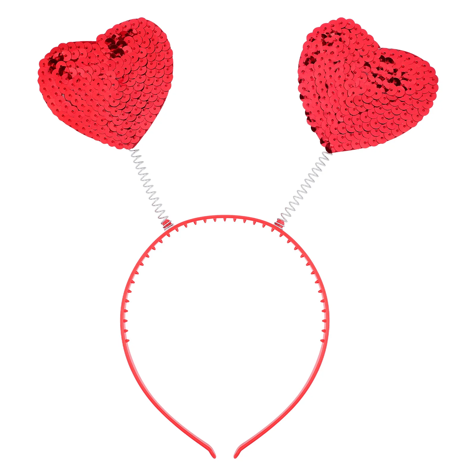 

Valentines Day Headband Heart Shaped Headband Red Heart Headband Valentine' Day Headband Love Heart Shaped Sequin Headband