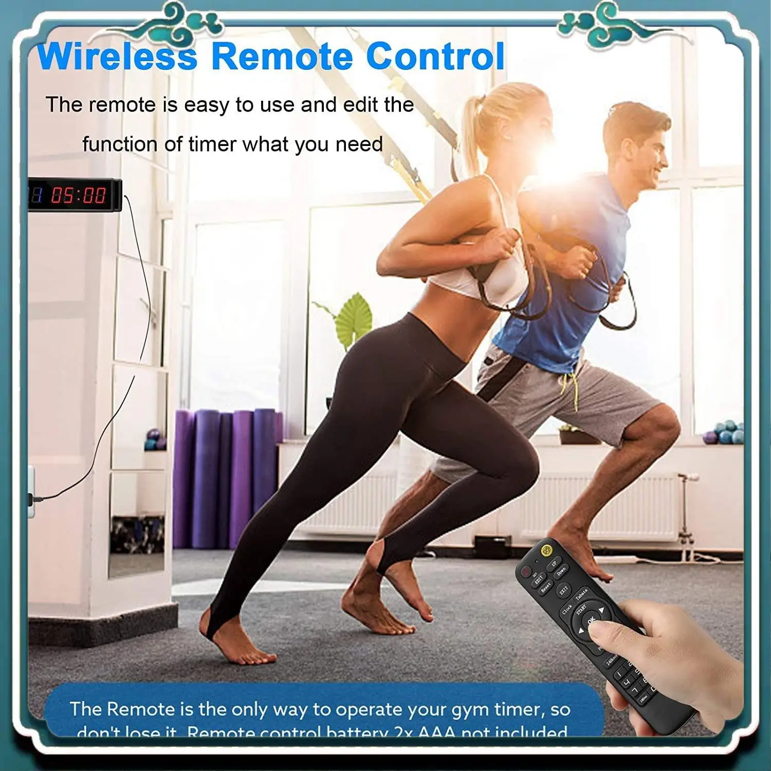

Premium Gym Timer,LED Interval Timer Digital Countdown Wall Clock Fitness Timer,1.5Inch Digits Down/Up Clock Stopwatch For Home
