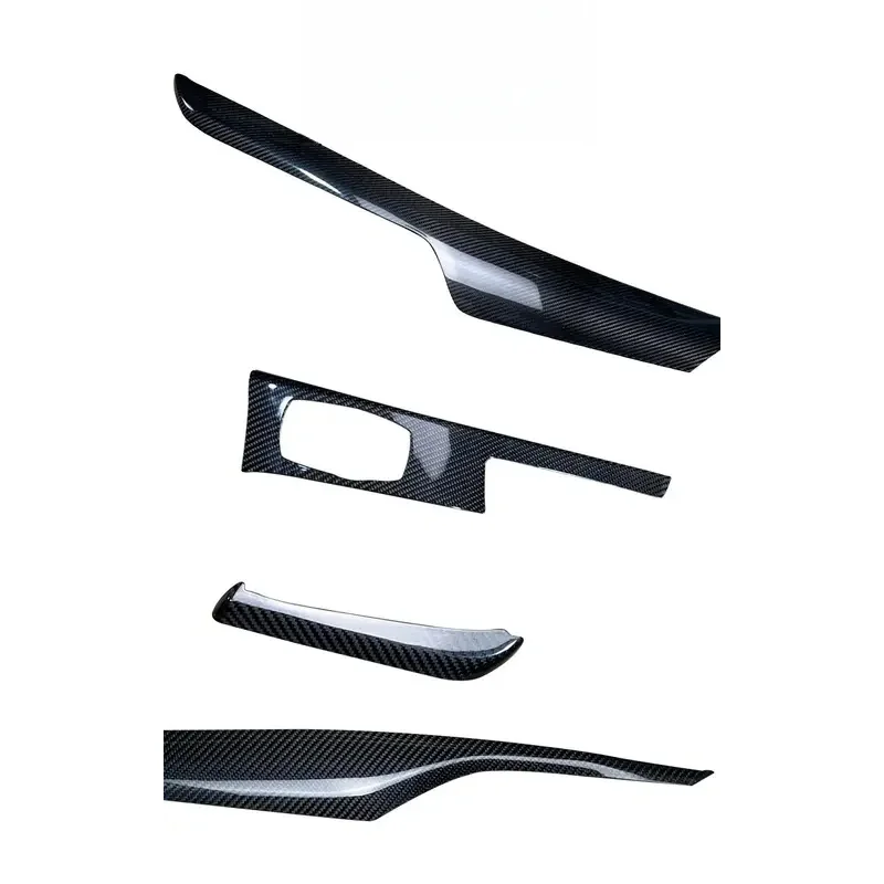 High Quality Carbon Fiber Center Console Multimedia Panel Knob Cover Trim Frame For BMW 5 Series G30 2018-2022