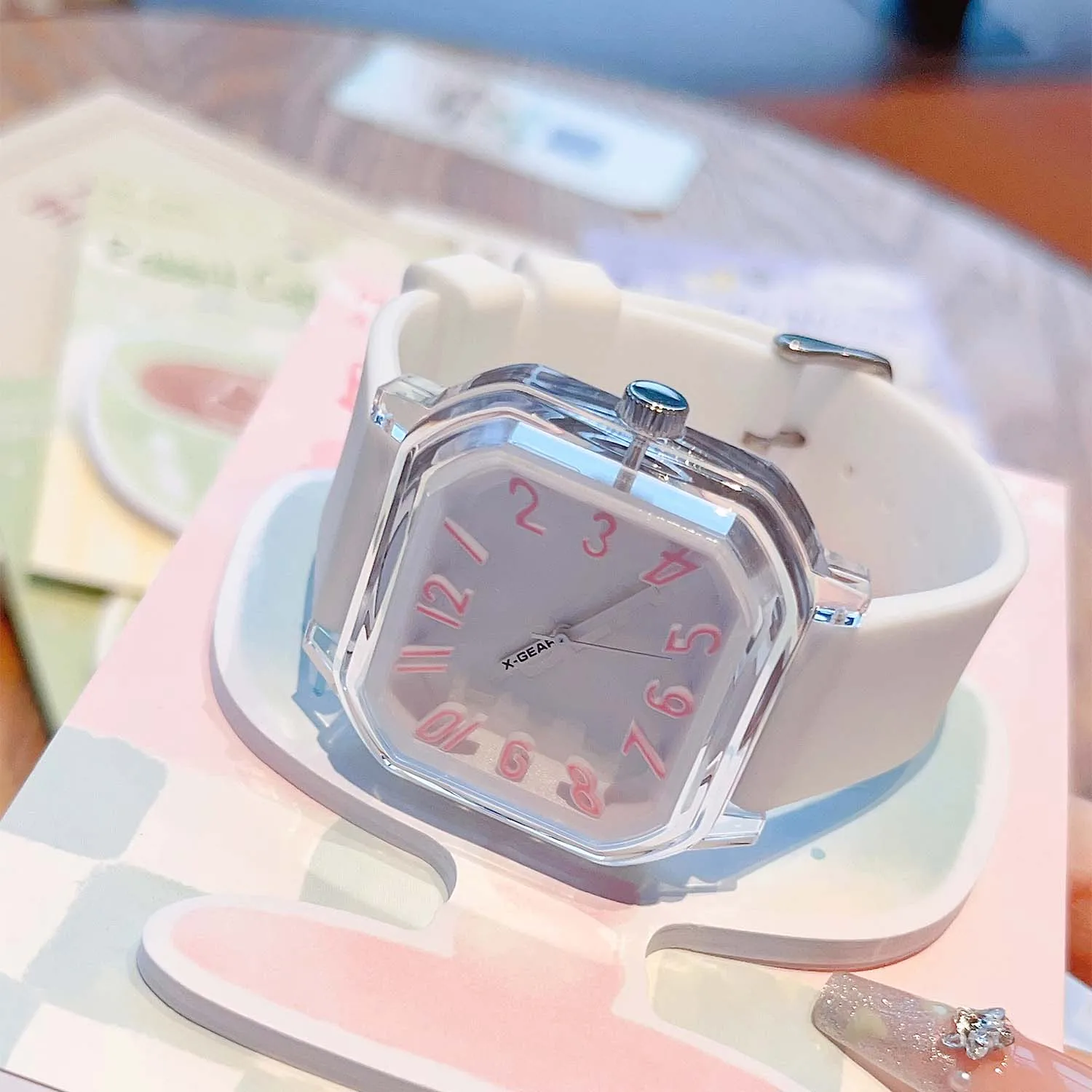 X-GEAR watch for female students high school junior high school high school high looks American silicone watch dopamine water